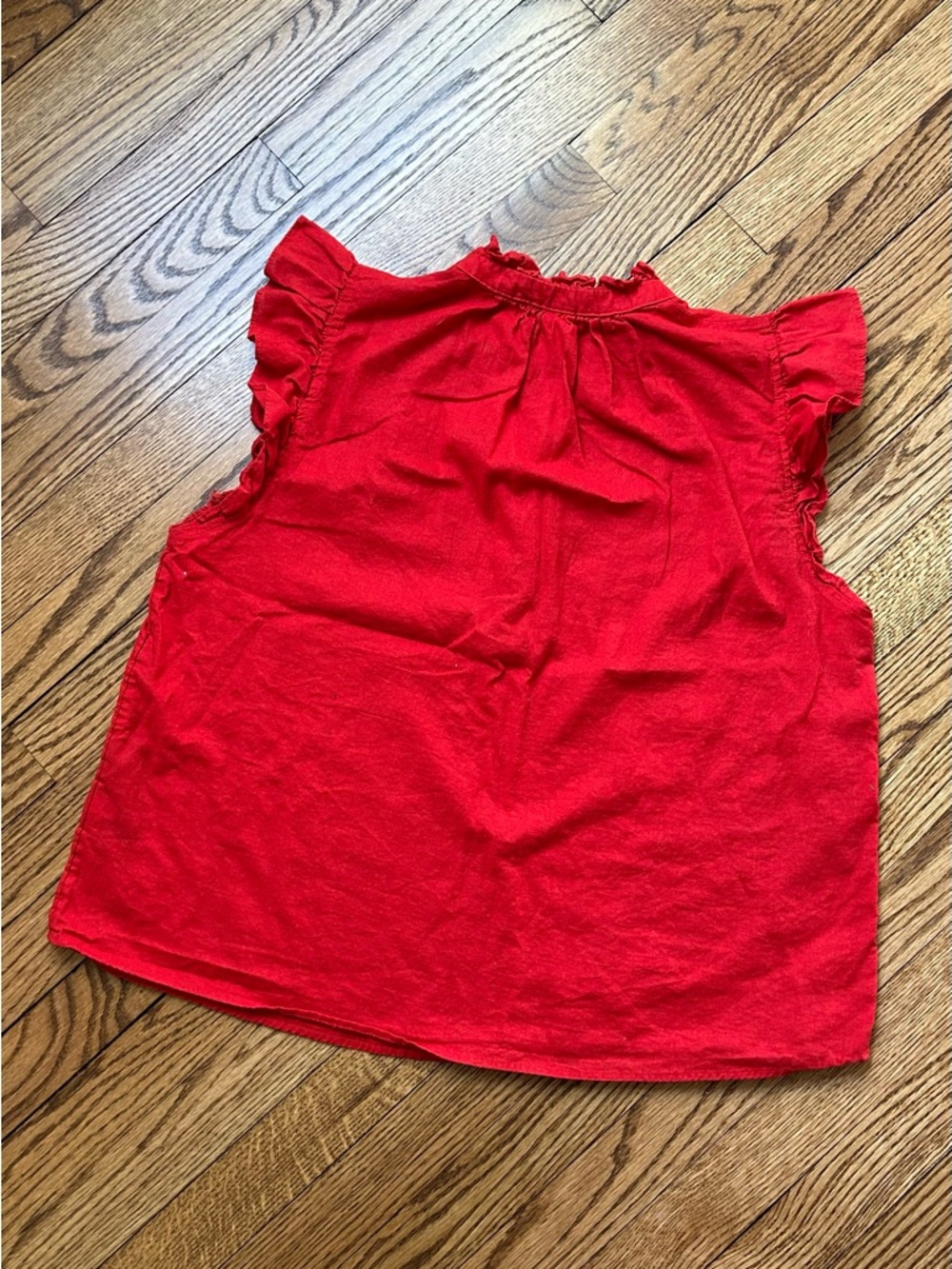H&M Red Ruffle Sleeve Blouse - Picture 2 of 5